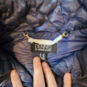 Dennis Basso Navy Quilted Jacket